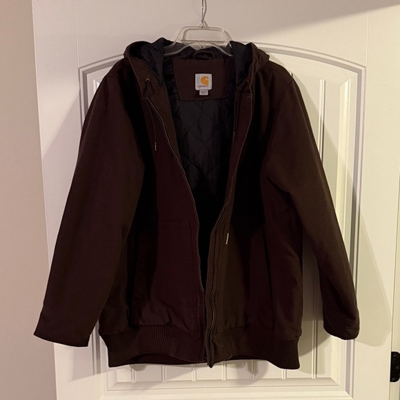 Women’s Carhartt Dark Chocolate Brown Canvas Jacket - Picture 1 of 5